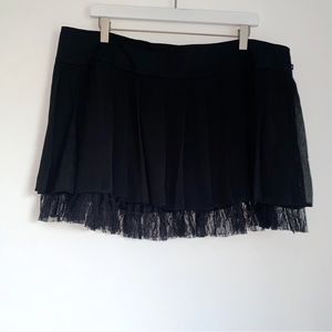 Royal Bones by Daang Pleated Skirt Black